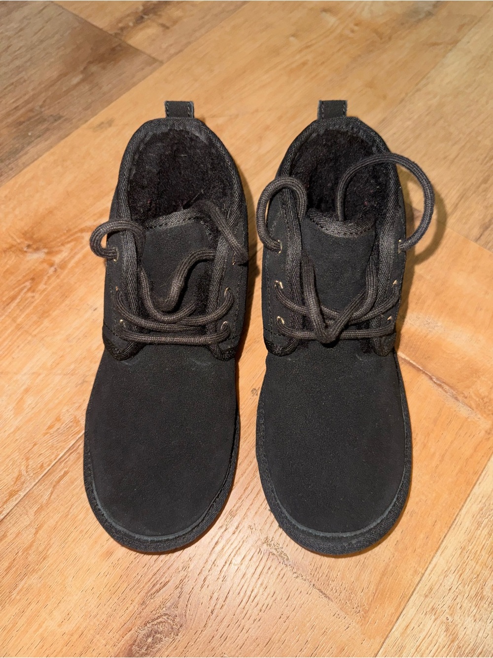 UGG Black Lace-Up Suede Ankle Sneakers